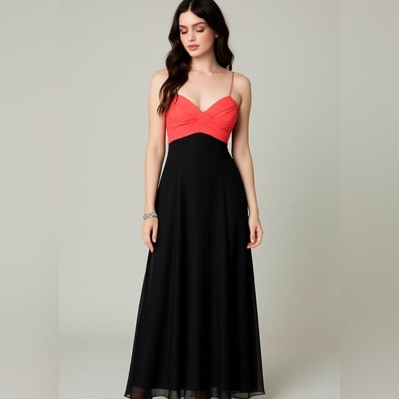 JS Collections Dresses & Skirts - Vintage Y2K 90s Babydoll Pink Rose and Black Fairy Prom Gown Dress Size 8